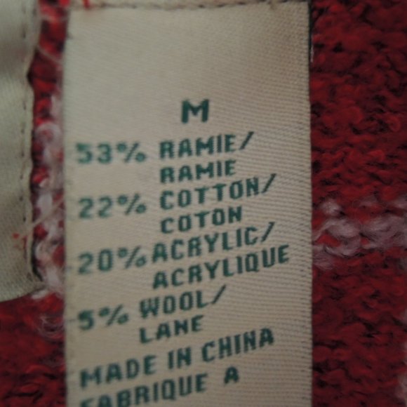 Design Options Vintage Red & White Windowpane Embellished Cardigan Jacket M - Picture 10 of 13